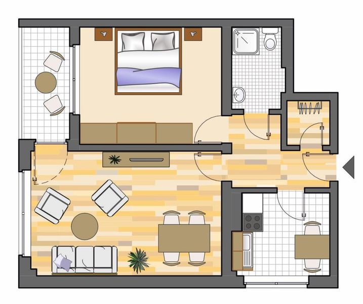 2-Zimmer-Wohnung in Herten mit Balkon